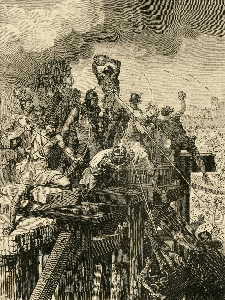 Incidente no cerco de Paris: Defendendo a ponte e a torre, 845, 1890. de Unbekannt