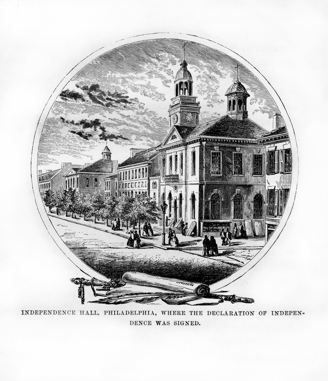 Independence Hall, Filadélfia, Pensilvânia, EUA, 1872 de Unbekannt