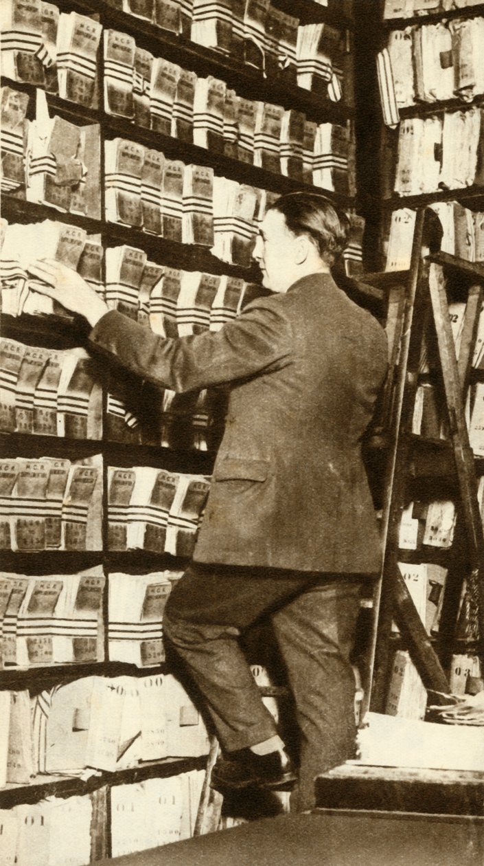 Índice de impressões digitais na Scotland Yard, Londres, c1912, 1935. de Unbekannt