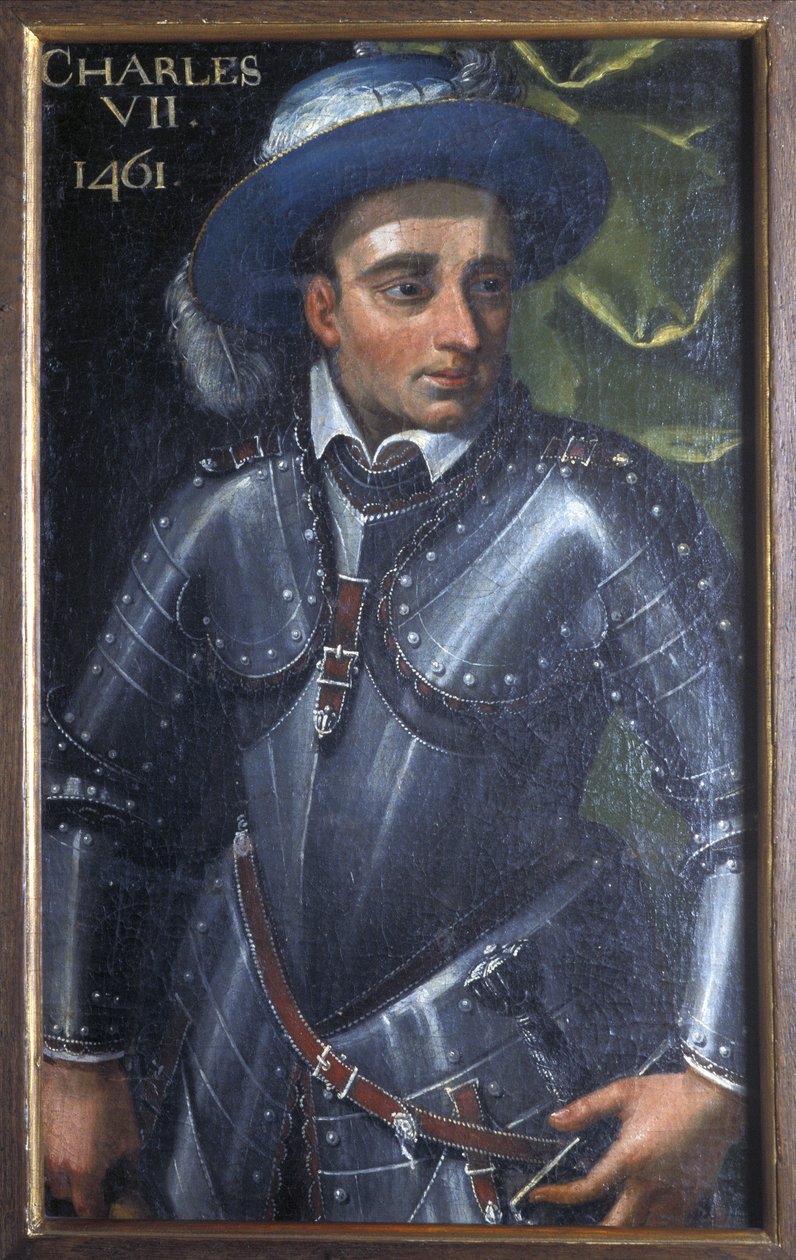 Indre & Loire N* 172 - Chateau de Loches - Retrato de Carlos VII - Século XVII de Unbekannt