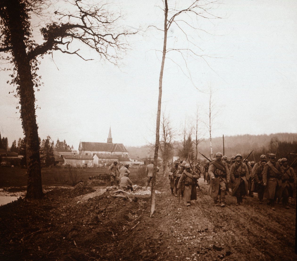 Infantaria, Genicourt, norte da França, c1914-c1918 de Unbekannt