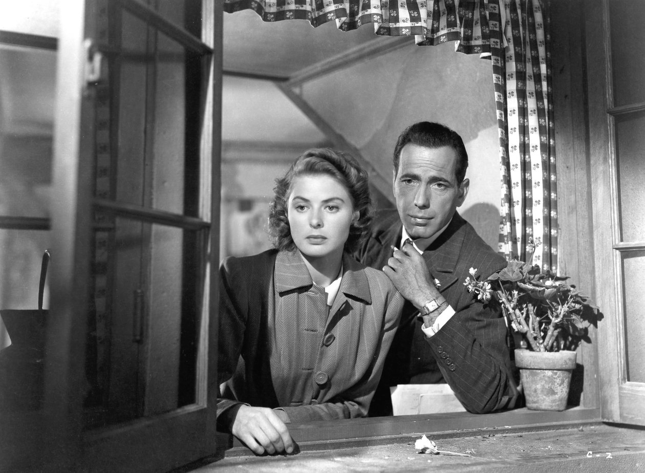 Ingrid Bergman e Humphrey Bogart em Cassablanca, 1942 de Unbekannt