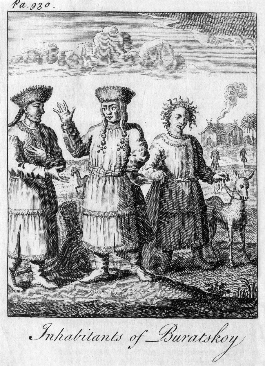 Habitantes de Buratskoy, século x18 de Unbekannt