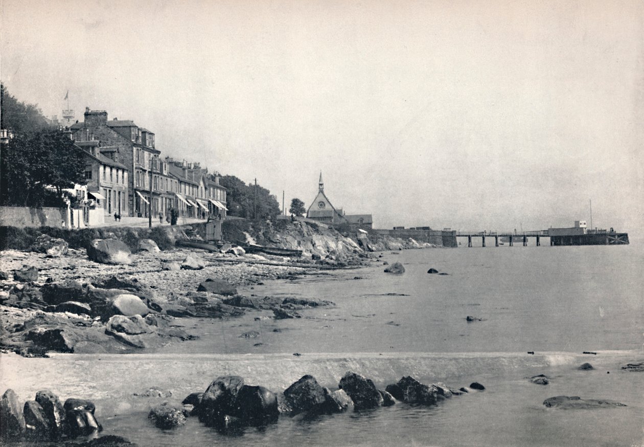 Innellan - Mostrando a praia rochosa e o cais do barco a vapor, 1895 de Unbekannt