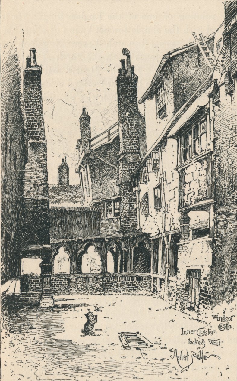 Claustro interno, olhando para o oeste, 1895 de Unbekannt