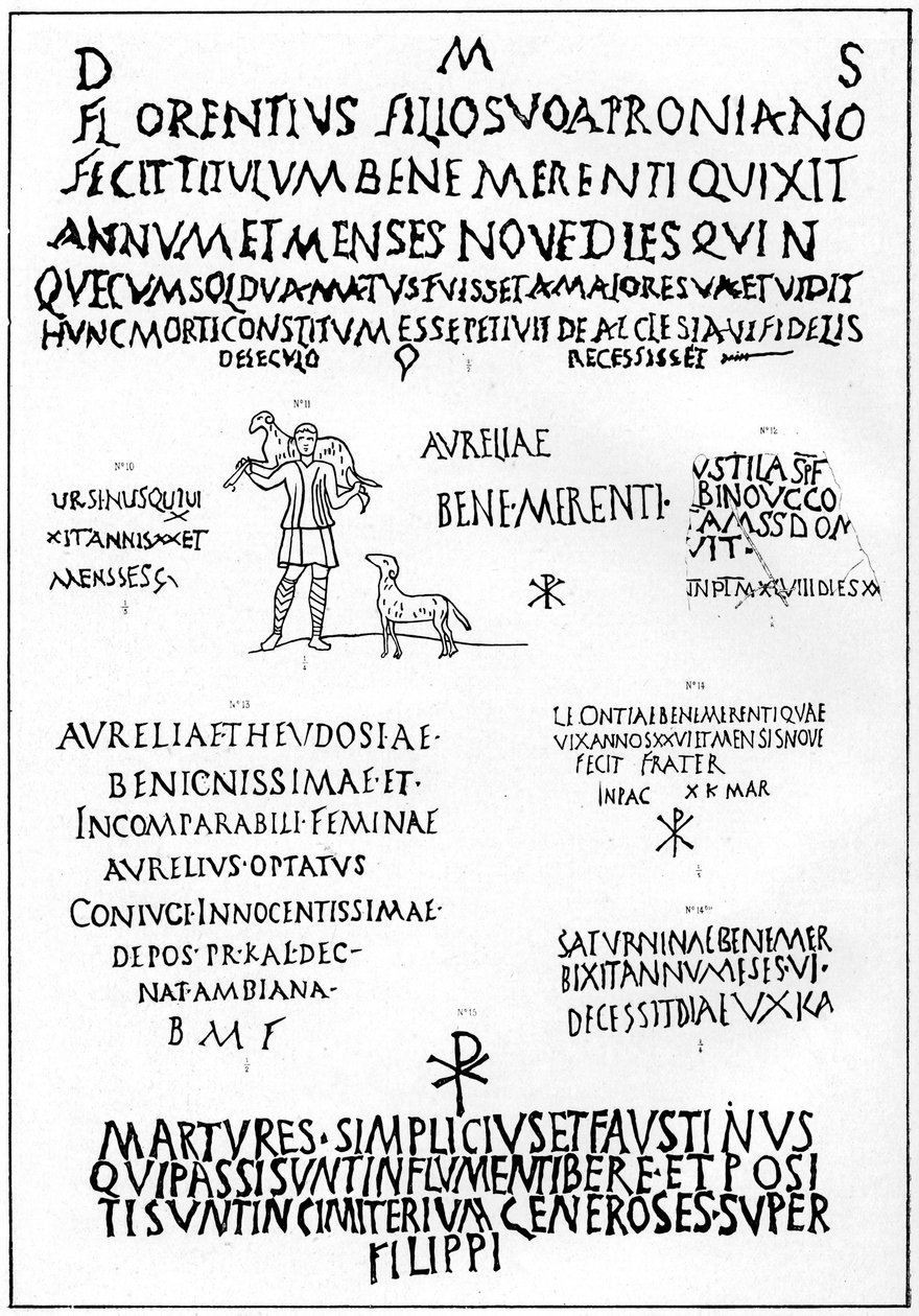Inscrições das Catacumbas, Roma, 1926 de Unbekannt