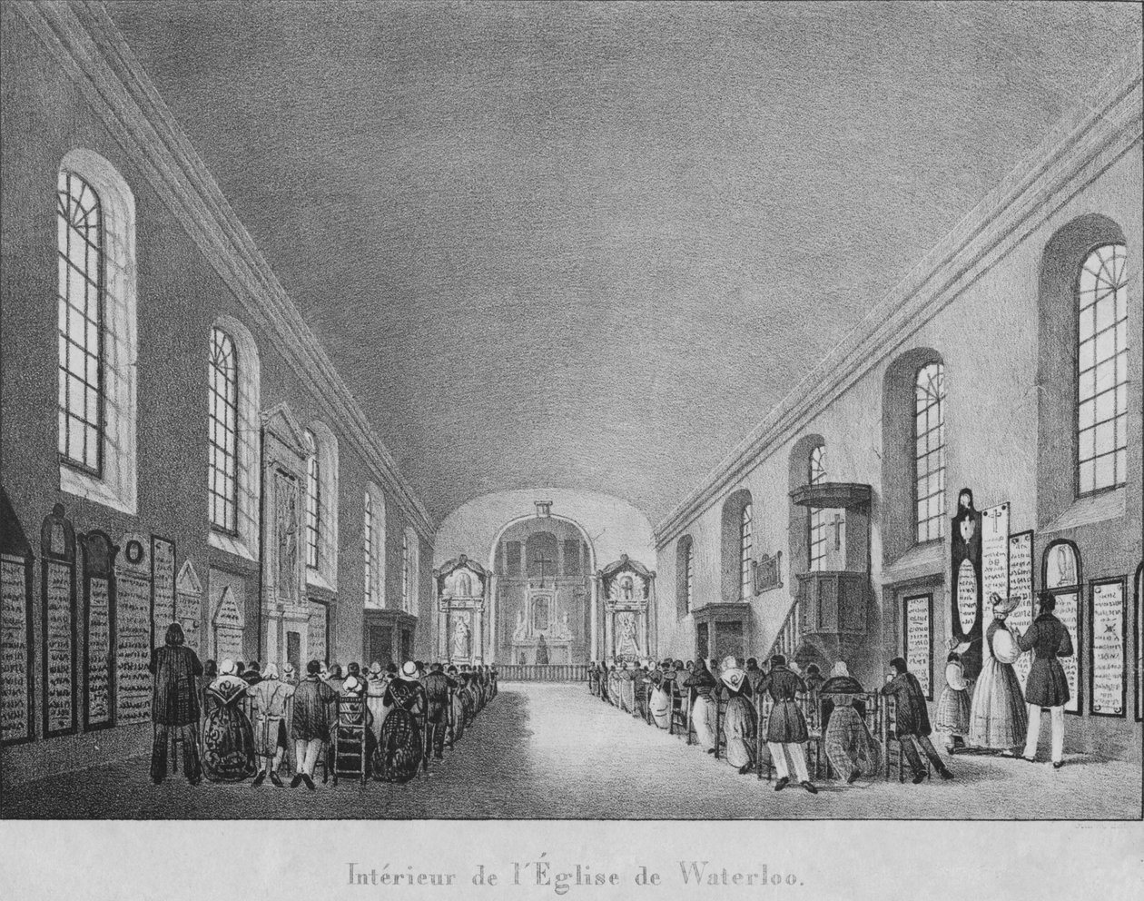 Interior do Waterloo de Waterloo, c1830 de Unbekannt
