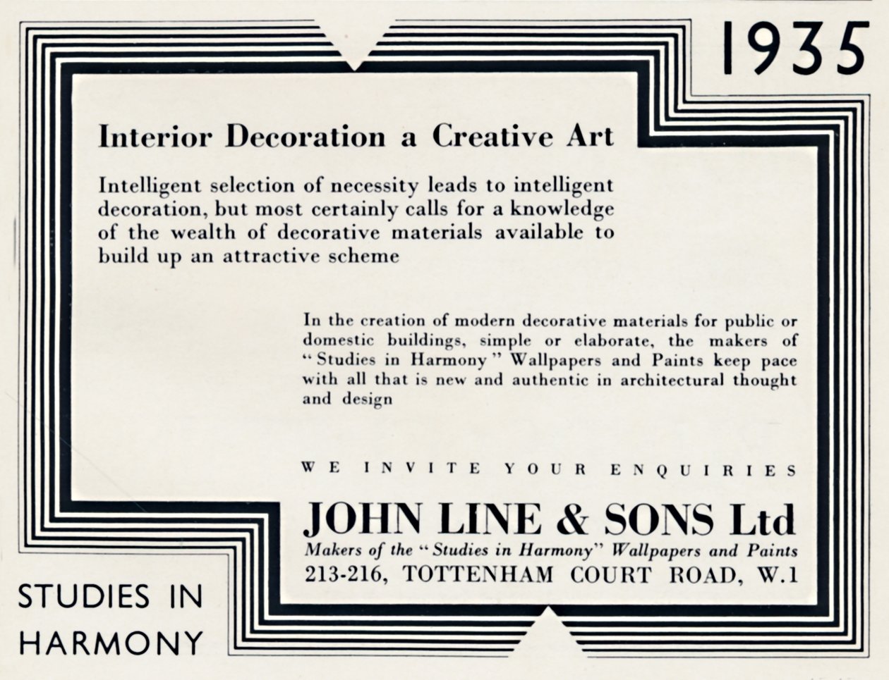 Decoração de Interiores uma Arte Criativa - John Line & Sons Ltd, 1935 de Unbekannt