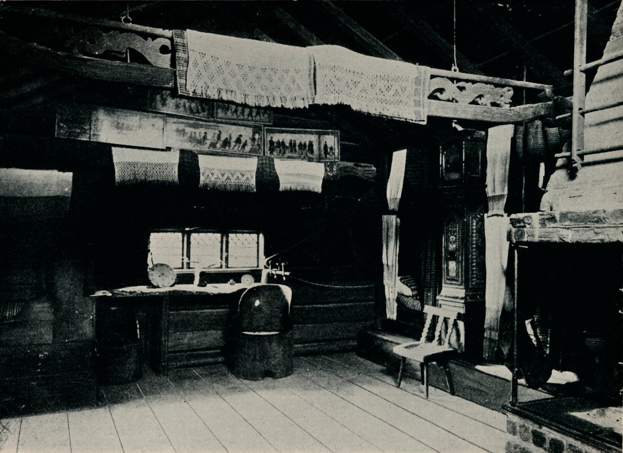 Interior de Mora, Museu a Céu Aberto Skansen, Estocolmo, 1925 de Unbekannt