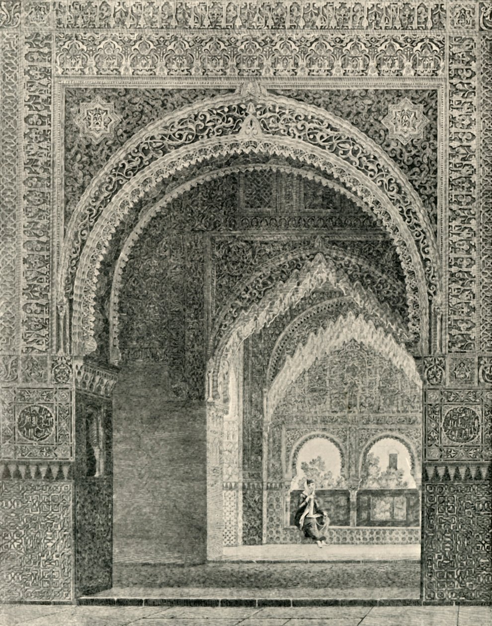 Vista interior, tirada do salão das duas irmãs, século XIX, 1907. de Unbekannt