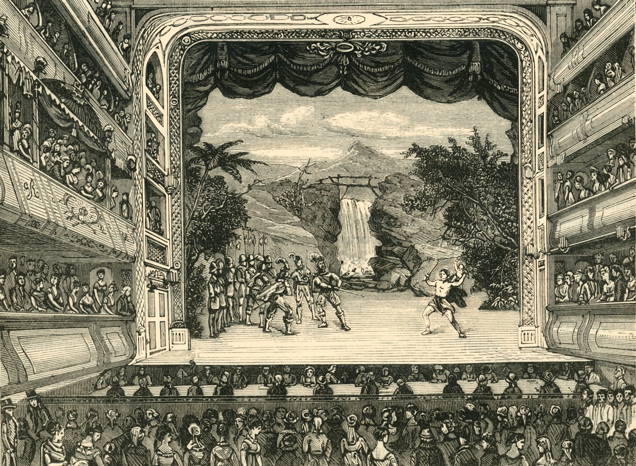 Interior do Covent Garden Theatre em 1804, 1881. de Unbekannt