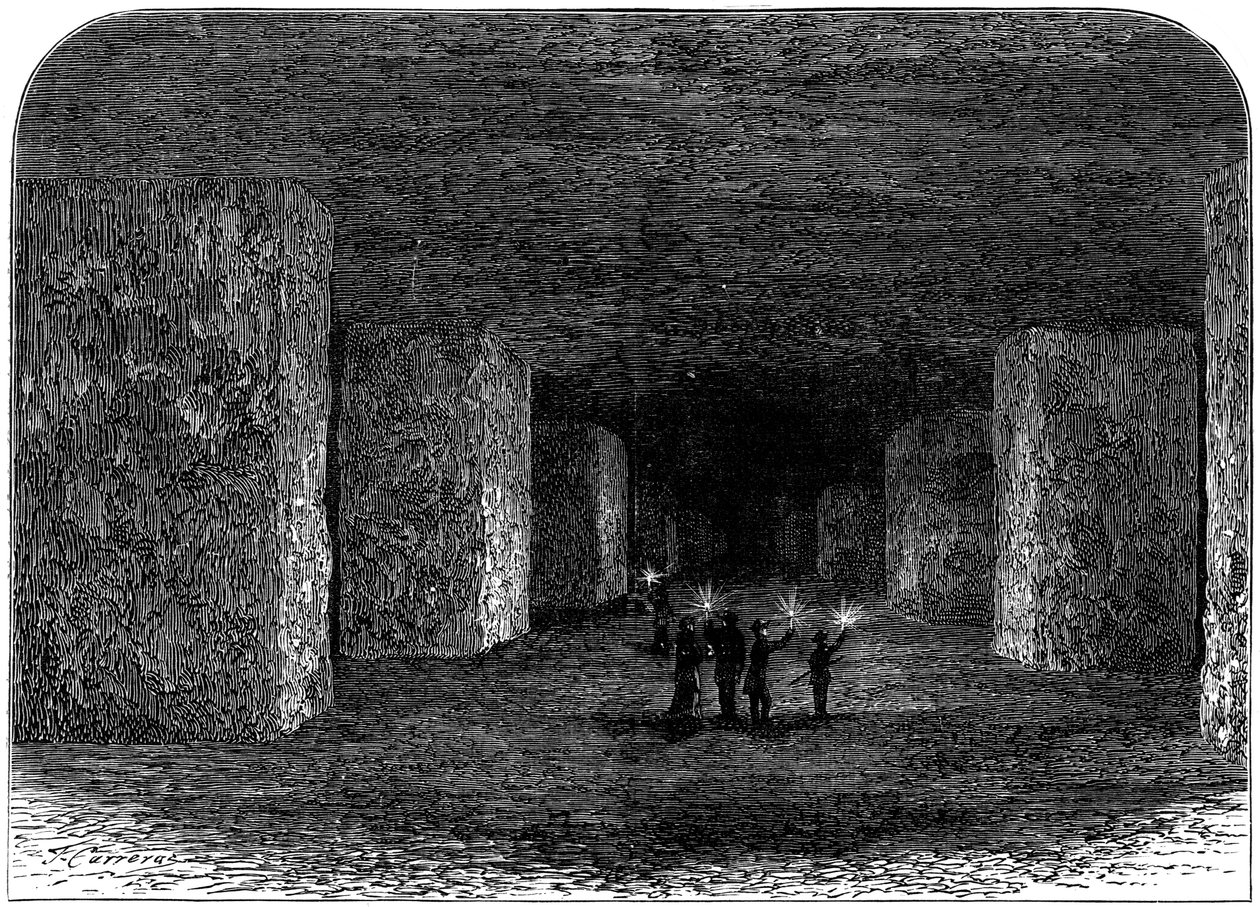 Interior da Marston Salt Mine, Northwich, Cheshire, Inglaterra, c1880 de Unbekannt