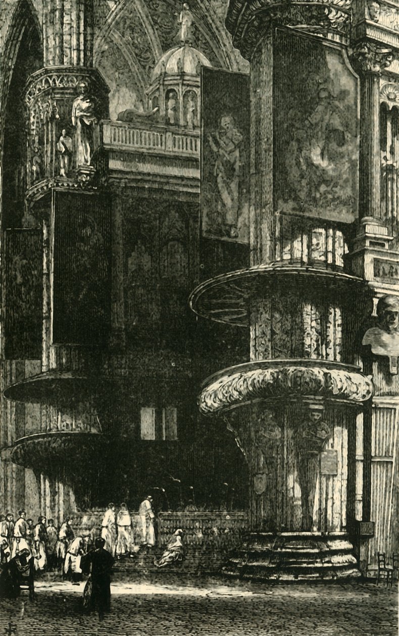 Interior da Catedral de Milão, 1890. de Unbekannt