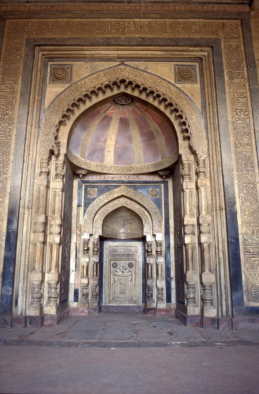Interior da mesquita de Mughal, Delhi, Índia de Unbekannt
