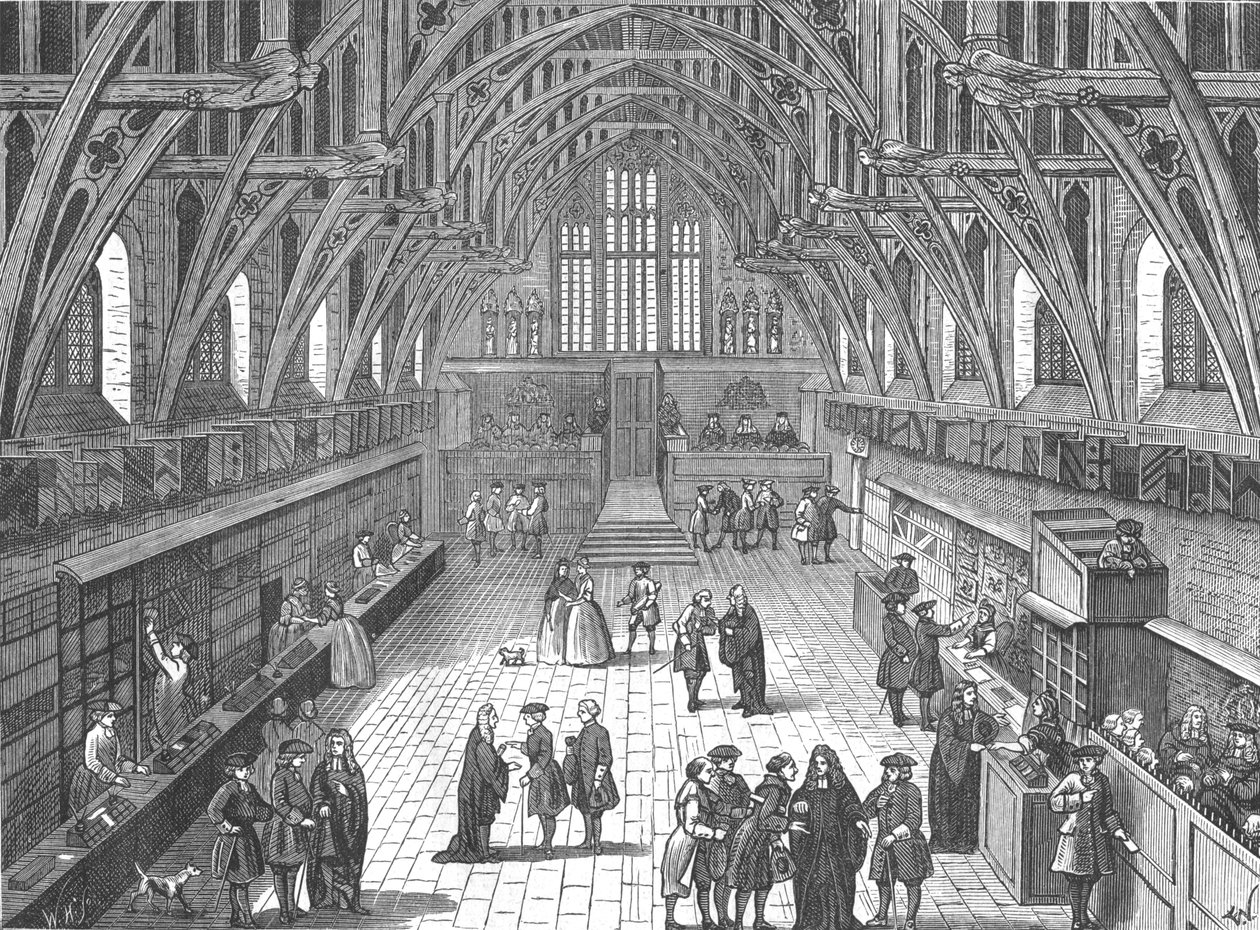 Interior do antigo Westminster Hall, 1797 1897 de Unbekannt