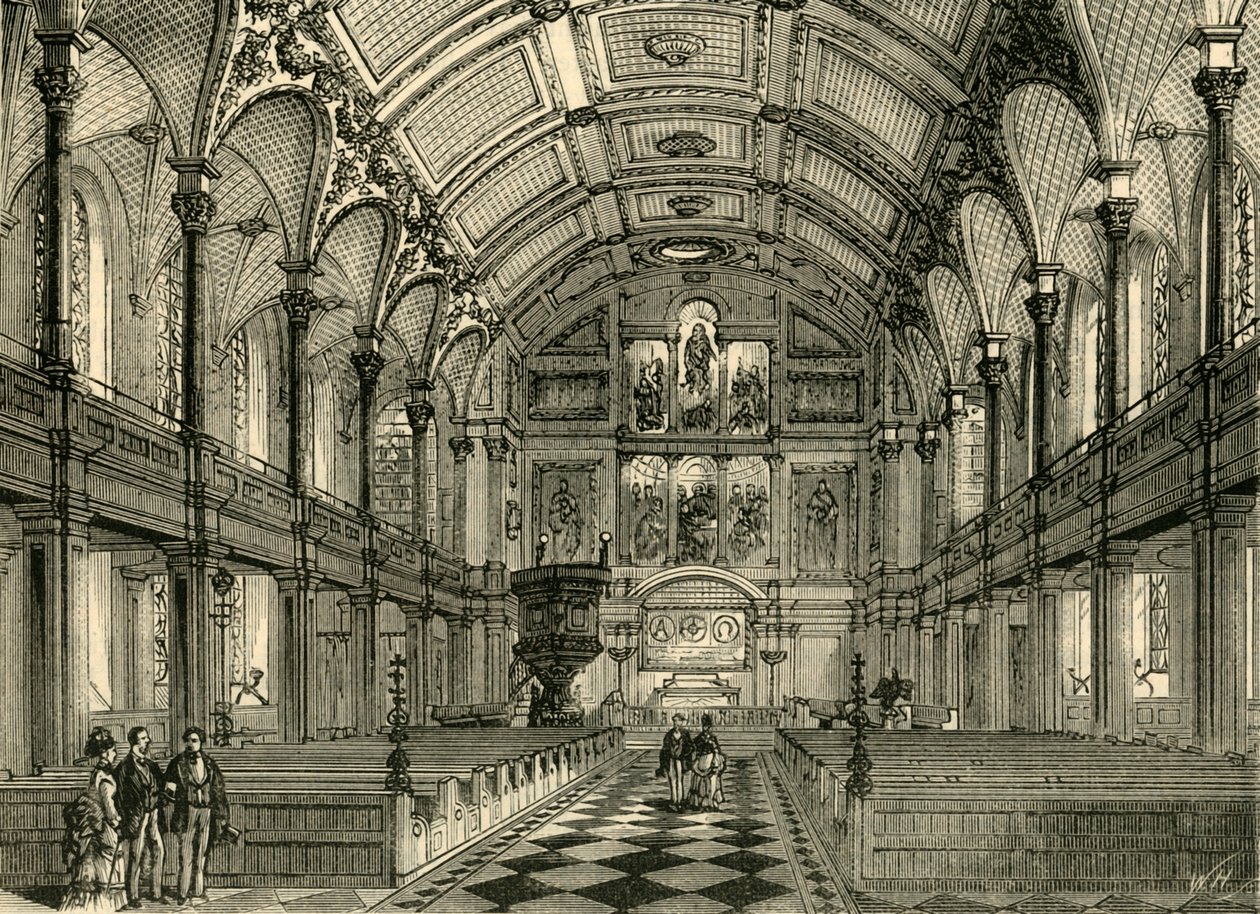 Interior da Igreja de St. Andrews, c1872. de Unbekannt