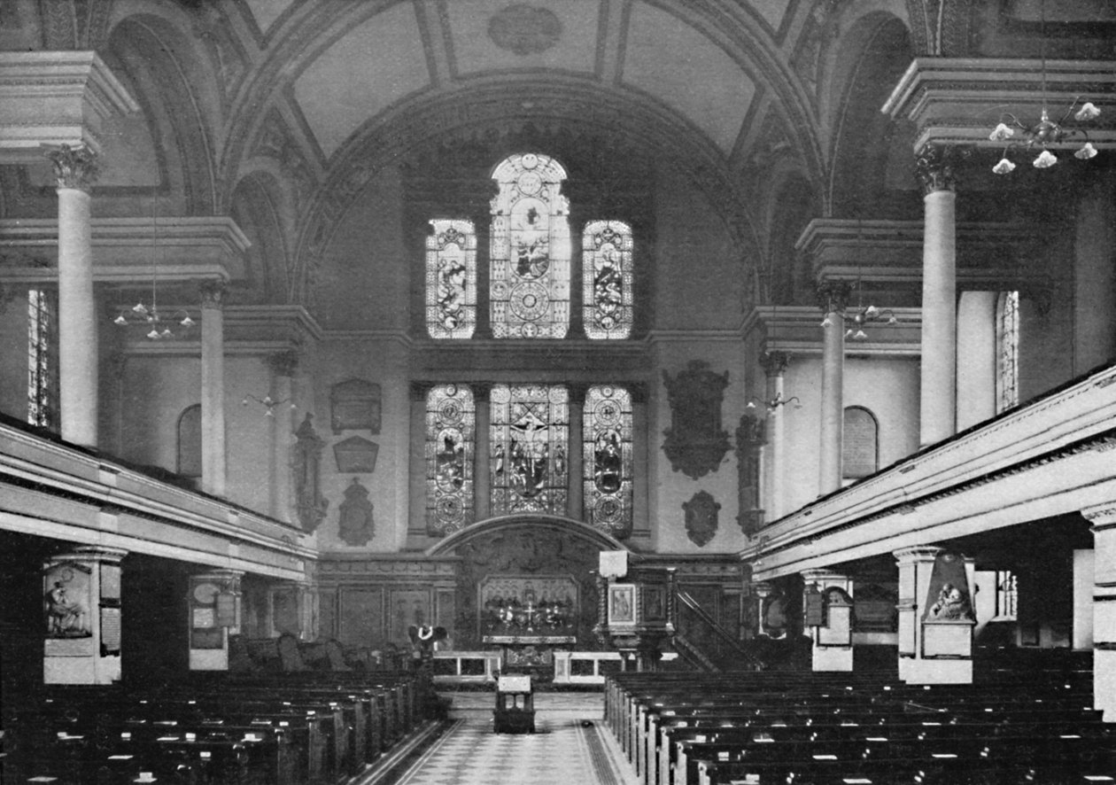 Interior da Igreja de St. Jamess, Piccadilly, 1903 de Unbekannt