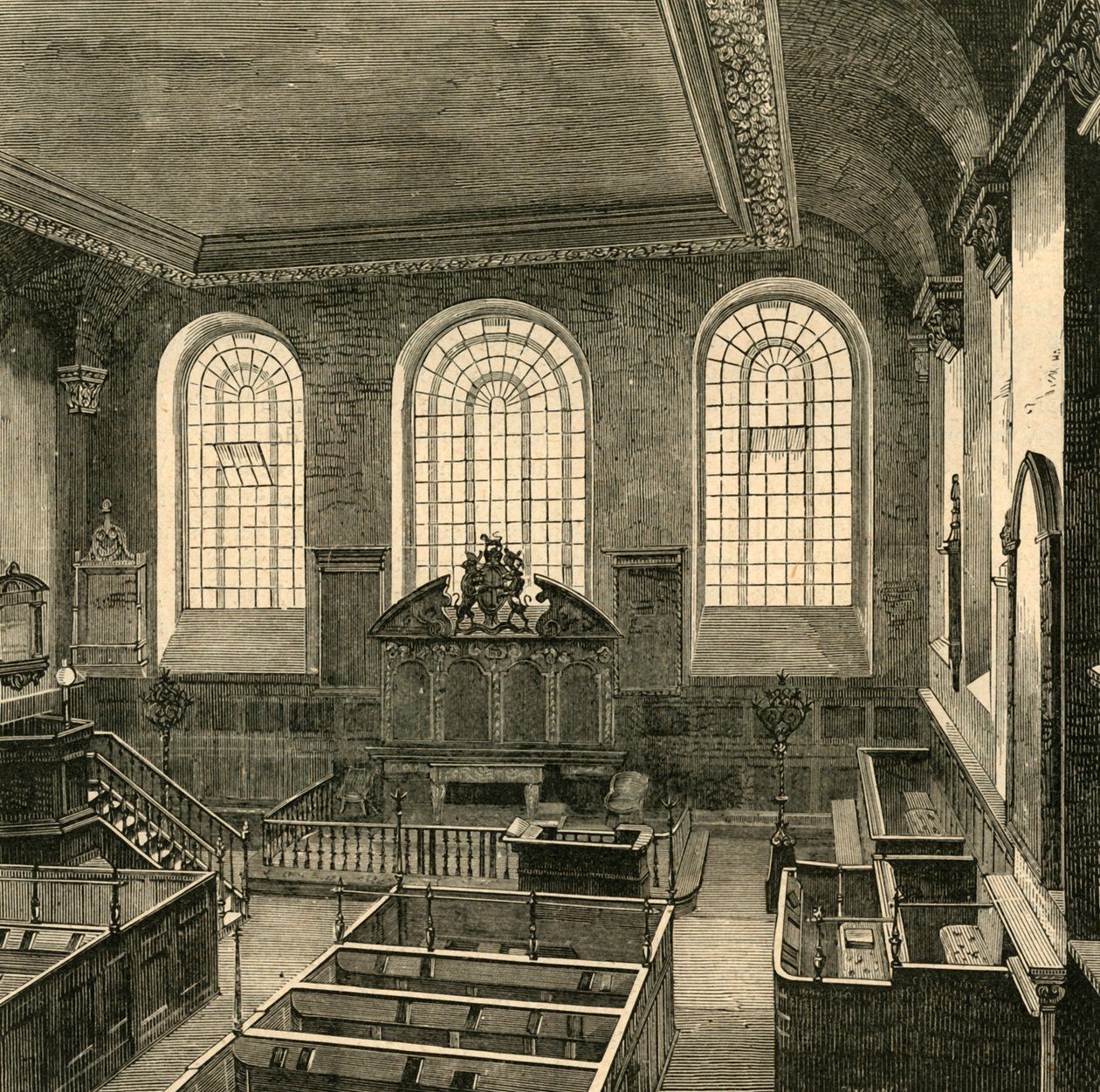 Interior de St. Michaels, Wood Street, 1876, 1897. de Unbekannt