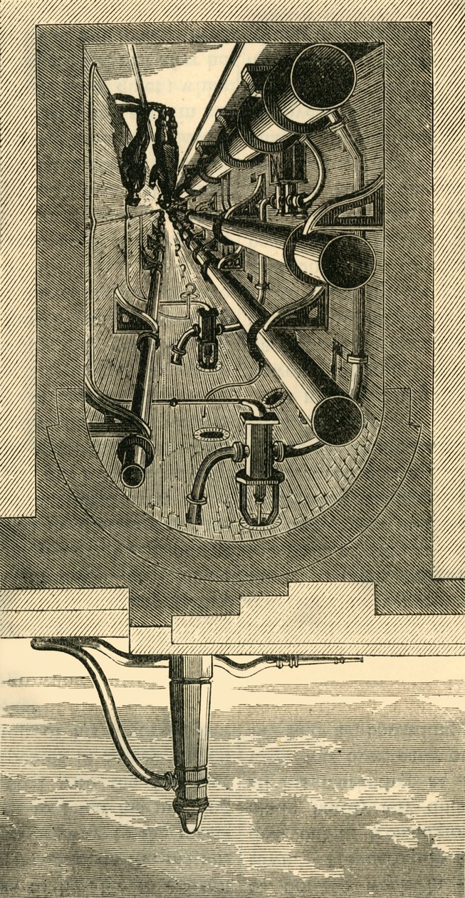 Interior do metrô, viaduto Holborn, c1876. de Unbekannt