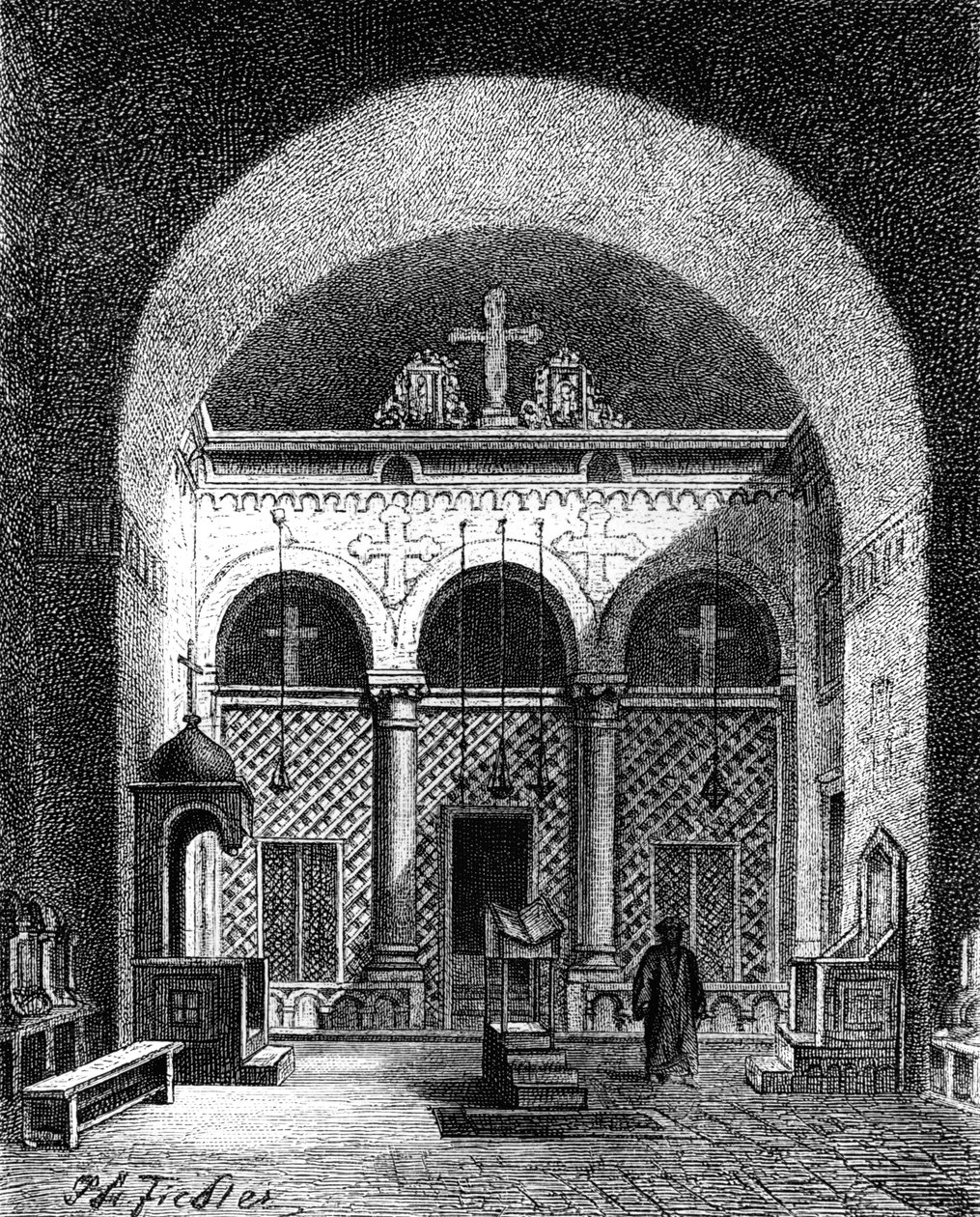 Interior de uma igreja, Egito, 1881 de Unbekannt