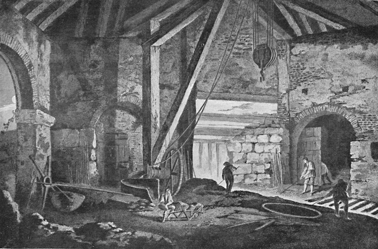 Interior de uma casa de fundição em Broseley, Shropshire, 1788, 1904 de Unbekannt
