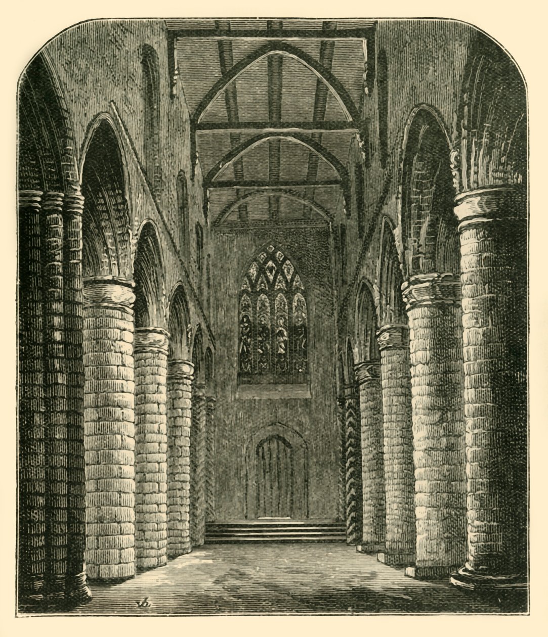 Interior da Abbey Nave, olhando para o oeste, 1898. de Unbekannt