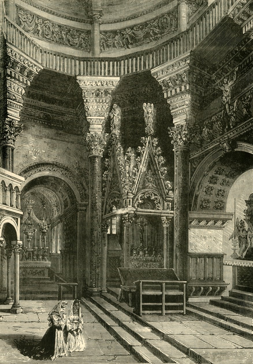 Interior da Catedral de Spalatro Anteriormente Templo do Palácio de Diocleciano, 1890. de Unbekannt