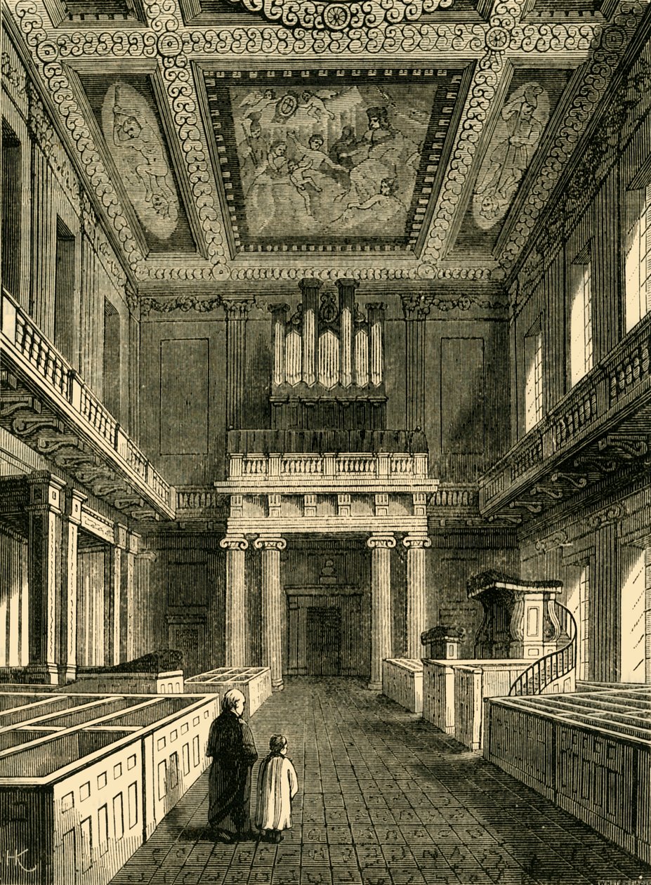 Interior da Casa Real de Banquetes da Capela, Whitehall, 1881. de Unbekannt