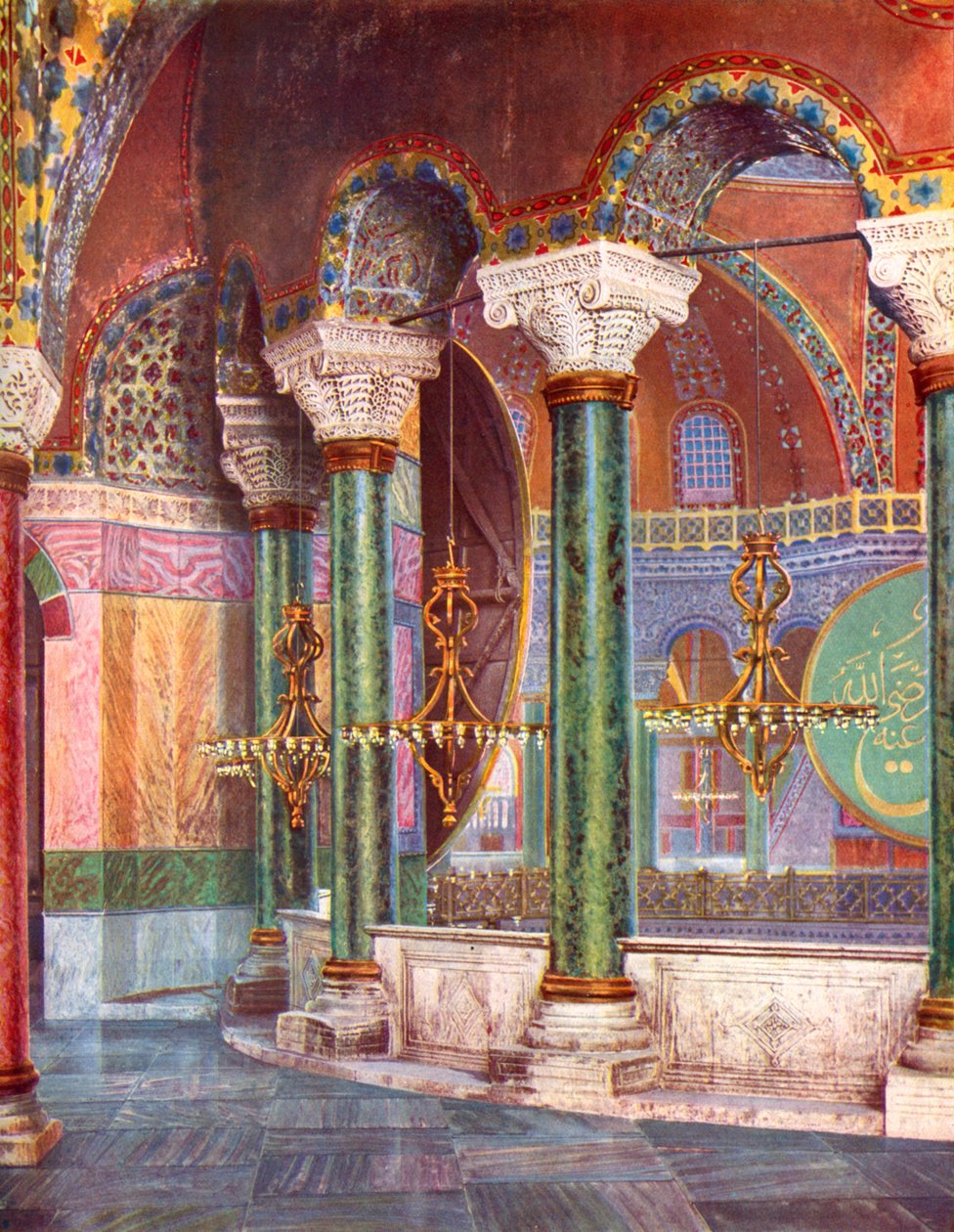 Interior da Igreja de S. Sophia, Istambul, Turquia, 1933-1934 de Unbekannt