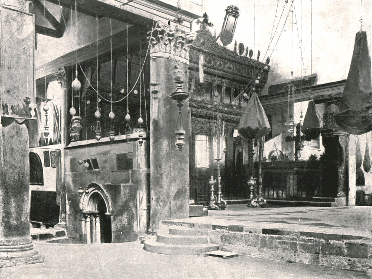 Interior da Igreja da Natividade, Belém, Palestina, 1895. de Unbekannt