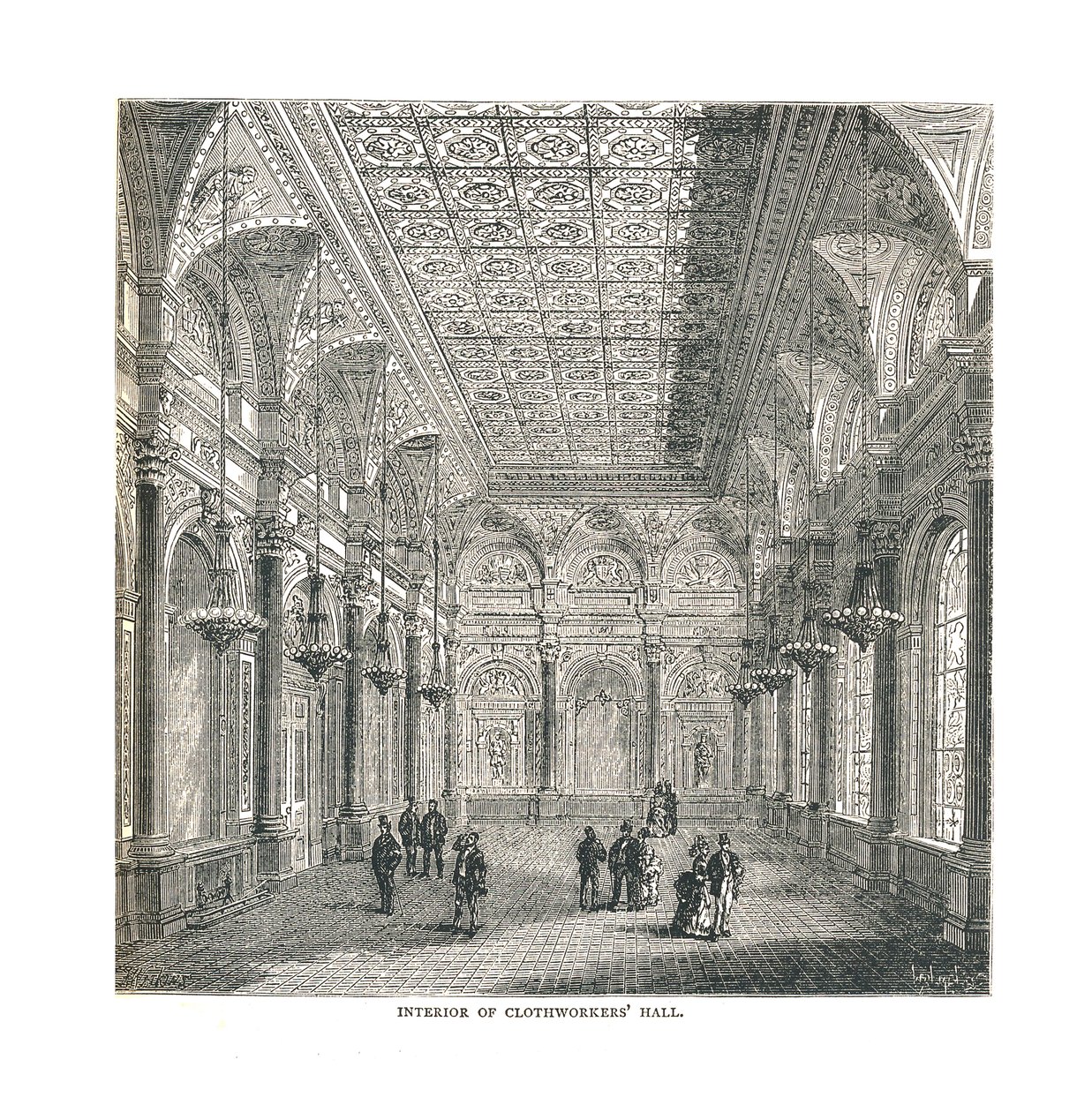 Interior do Salão dos Trabalhadores da Roupa, 1878 de Unbekannt