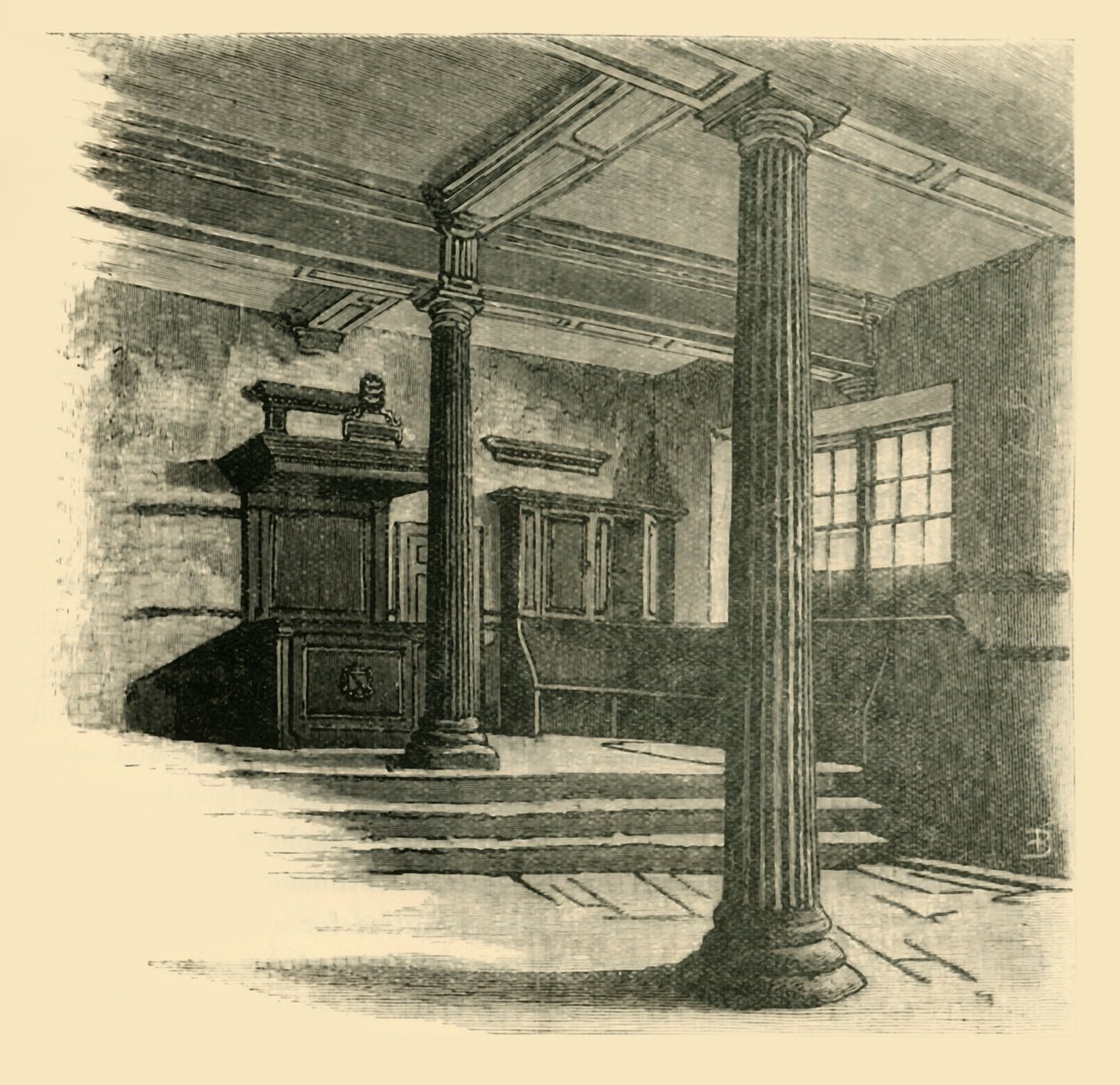 Interior da escola secundária, 1898. de Unbekannt
