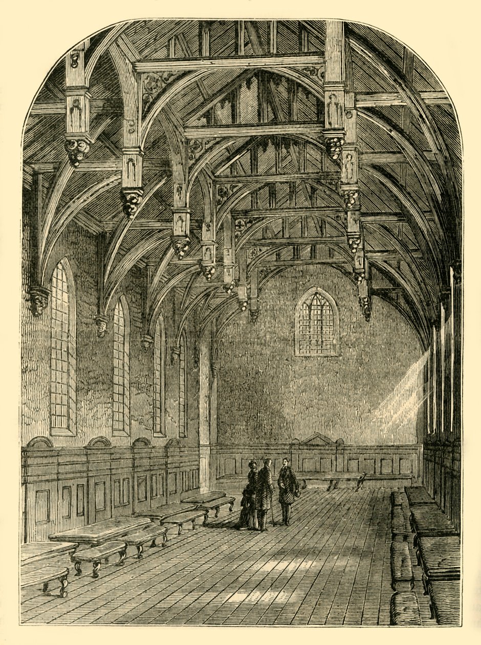 Interior do Grande Salão, Palácio de Lambeth, 1800, c1878. de Unbekannt