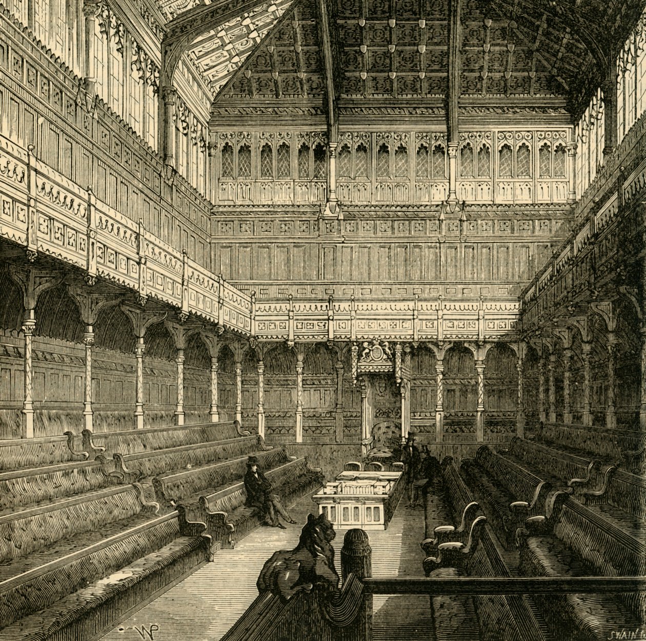 Interior da Câmara dos Comuns, 1875, 1881. de Unbekannt