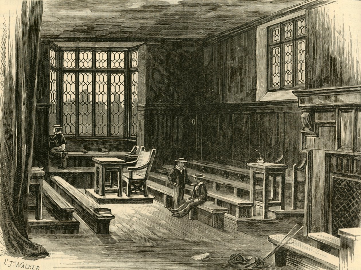 Interior da sala da velha escola, 1898. de Unbekannt