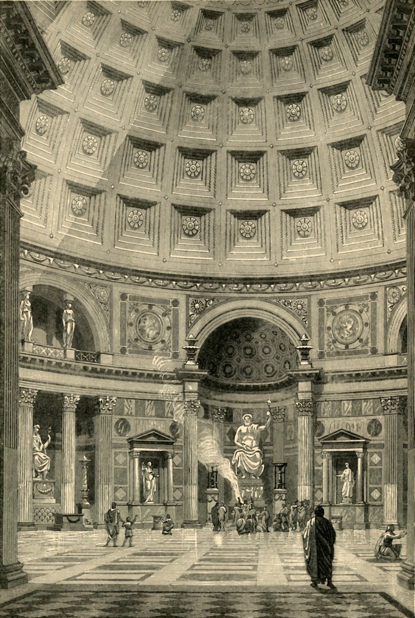 Interior do Panteão de Roma restaurado, 1890. de Unbekannt