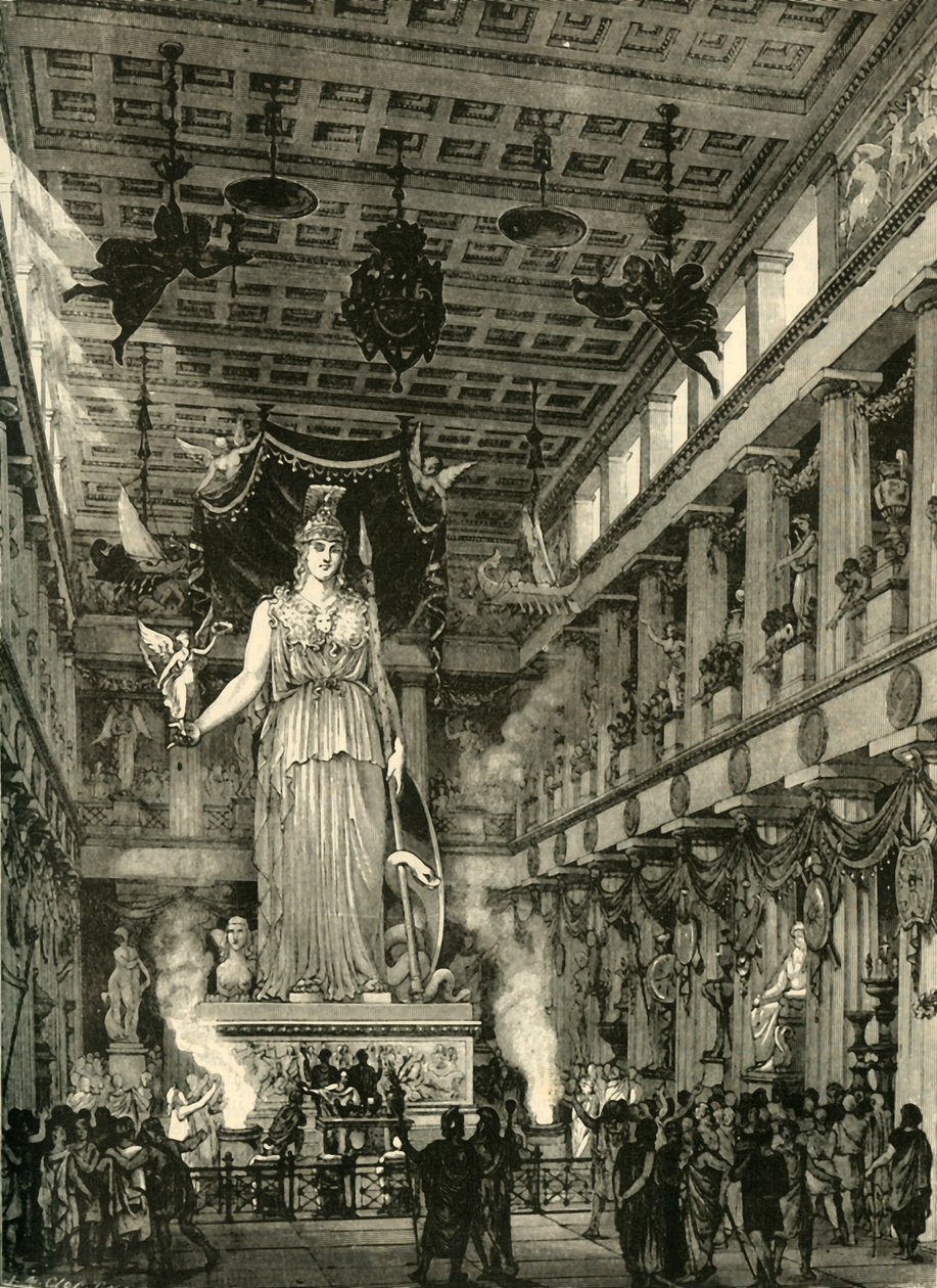 Interior do Parthenon, restaurado, 1890. de Unbekannt