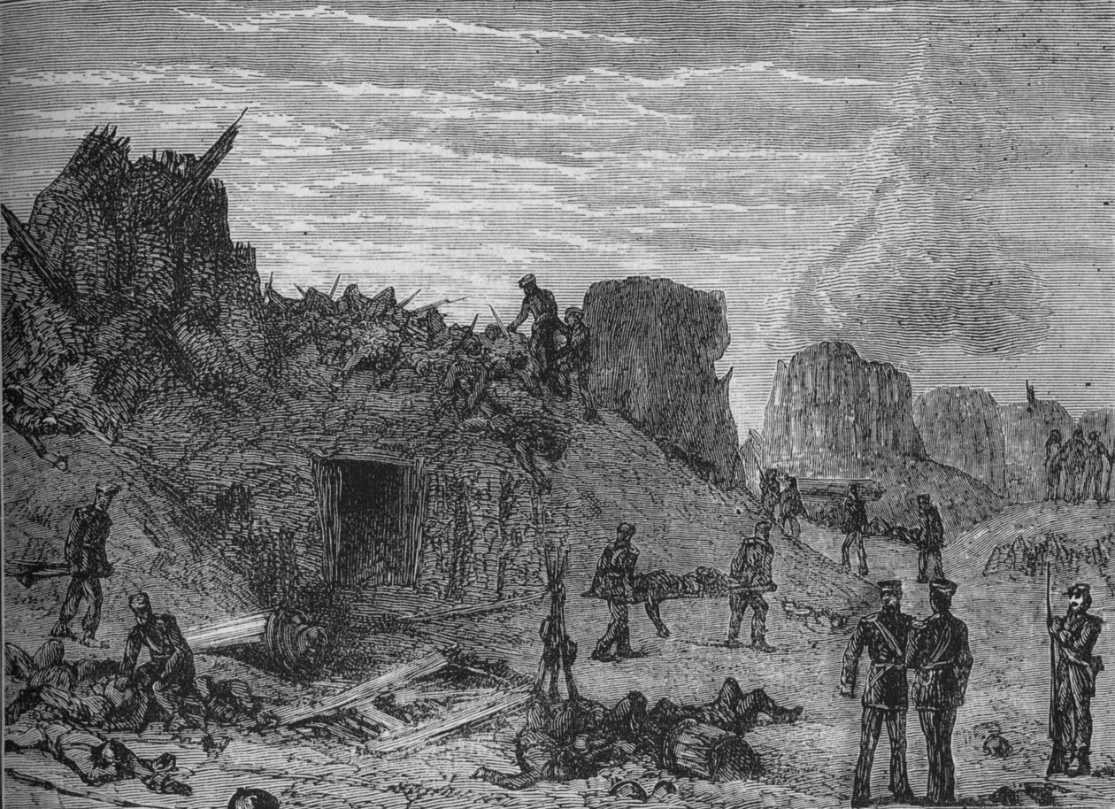 Interior do Redan após sua captura, c1880 de Unbekannt