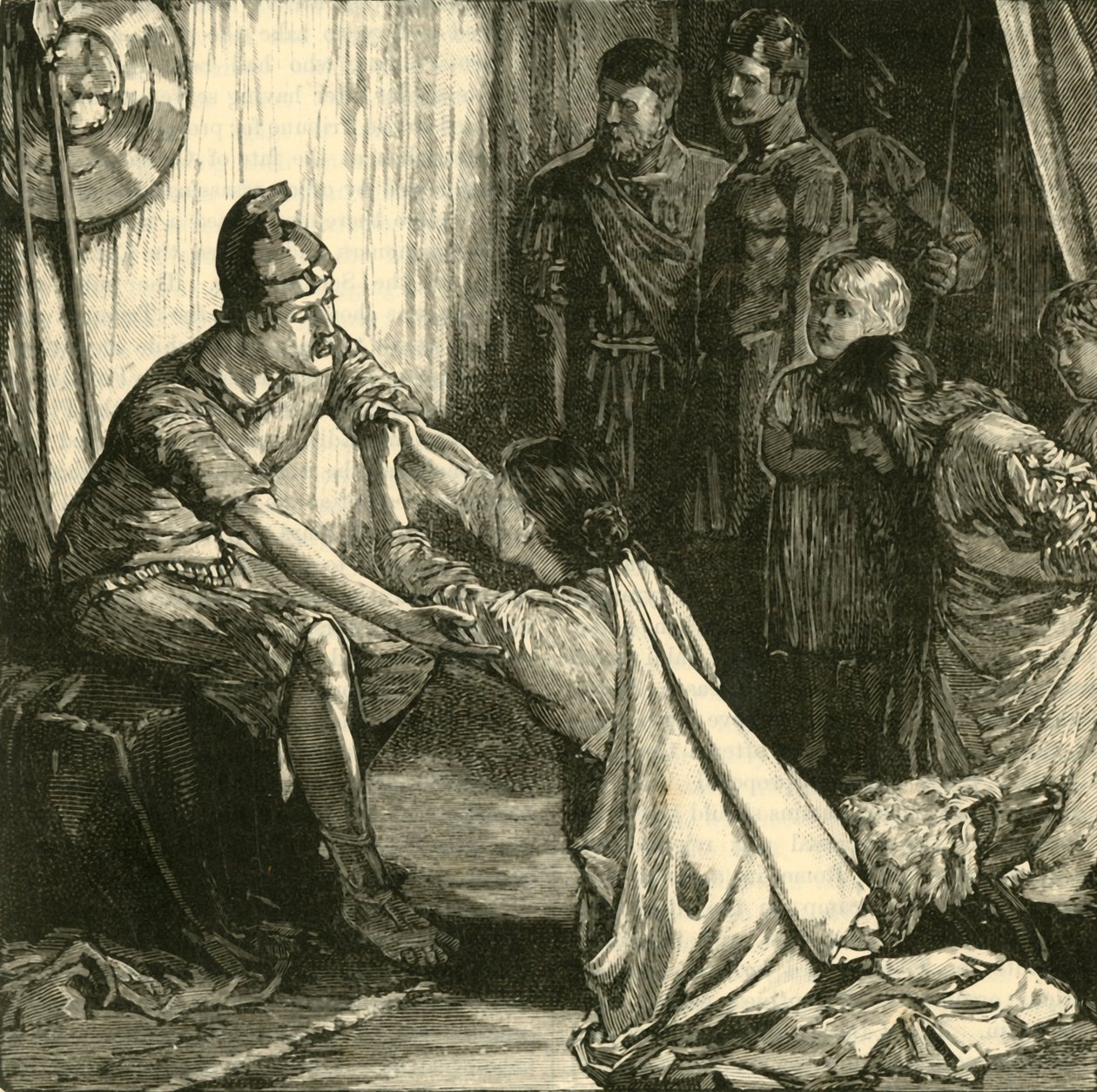 Entrevista entre Coriolano e sua esposa e mãe, 1890. de Unbekannt