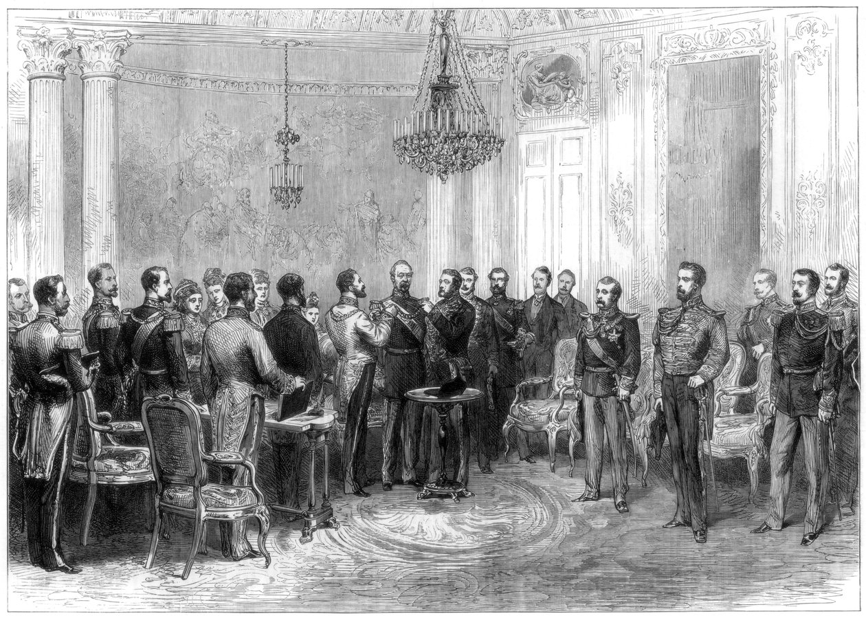 Investidura do marechal MacMahon com a Ordem Espanhola do Tosão de Ouro, 1875 de Unbekannt