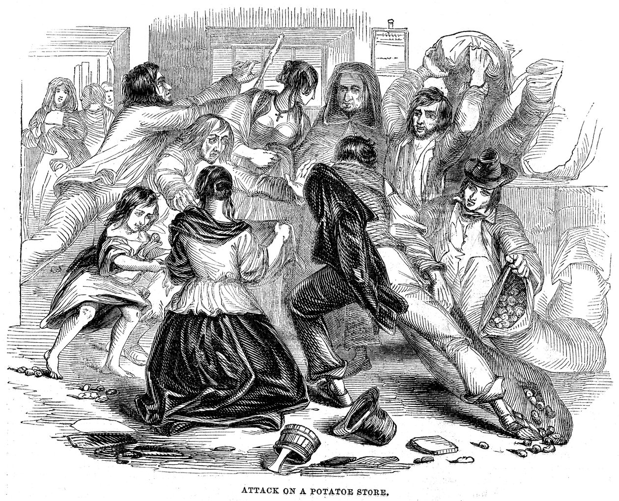 Fome da batata irlandesa, 1842 de Unbekannt