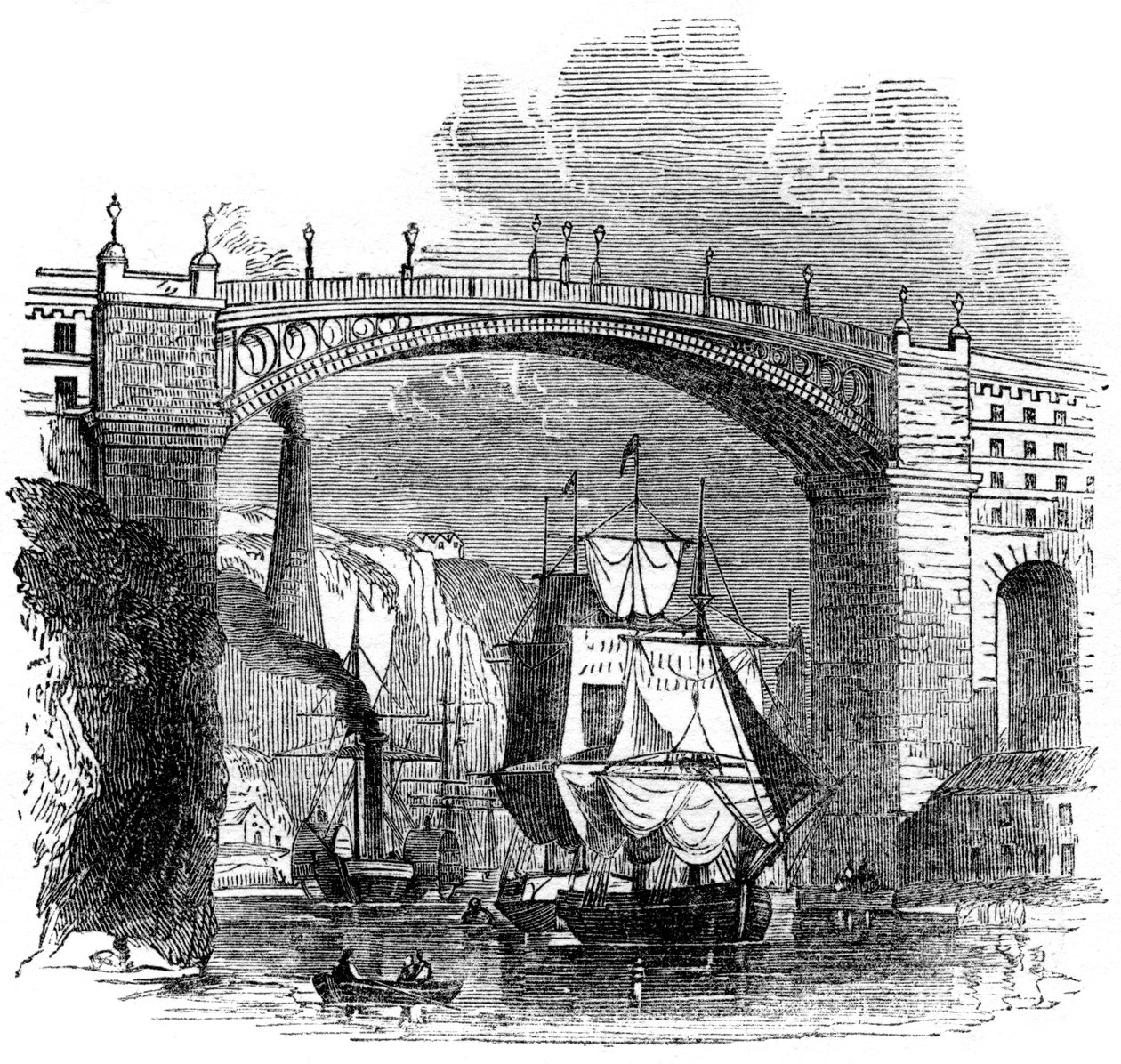 Ponte de ferro em Sunderland, 1886 de Unbekannt