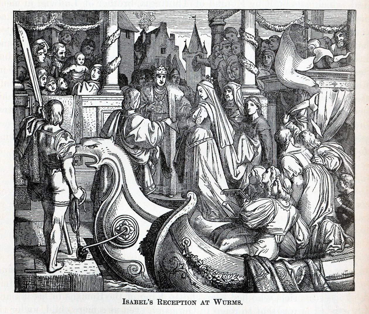 Recepção de Isabels em Worms, 1882 de Unbekannt