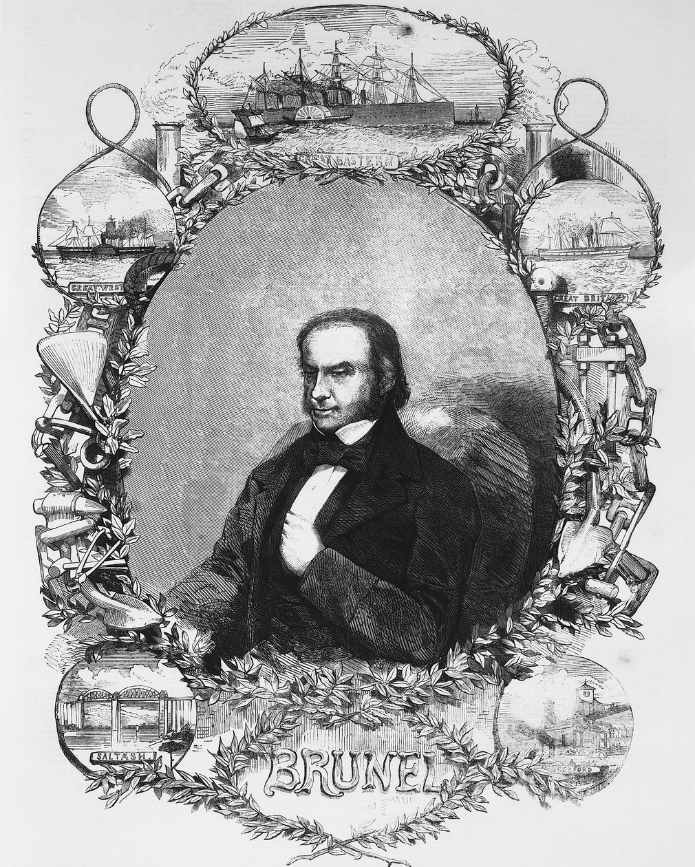 Isambard Kingdom Brunel, engenheiro civil, c1850s de Unbekannt