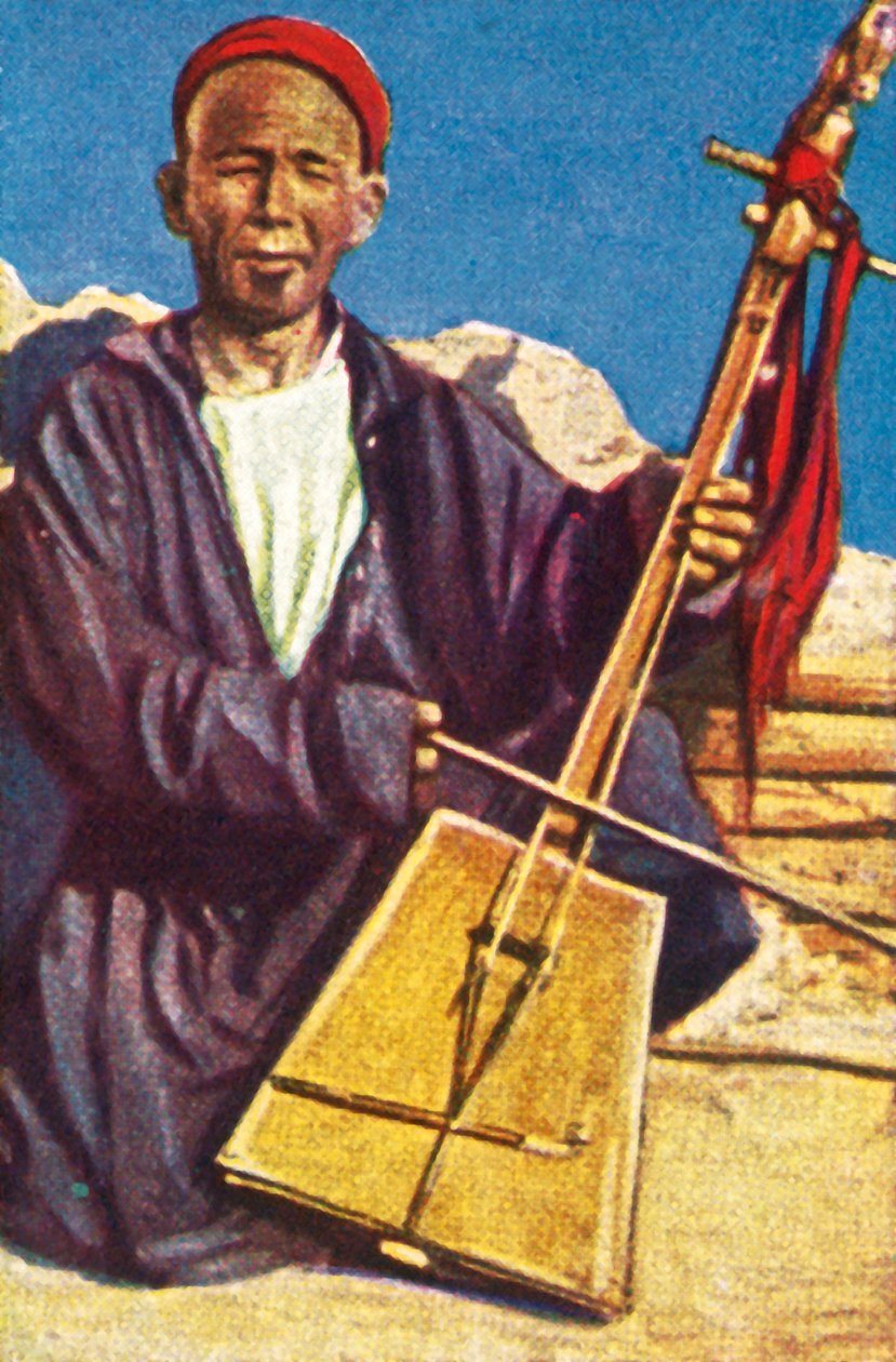 Músico itinerante, Mongólia, c1928. de Unbekannt
