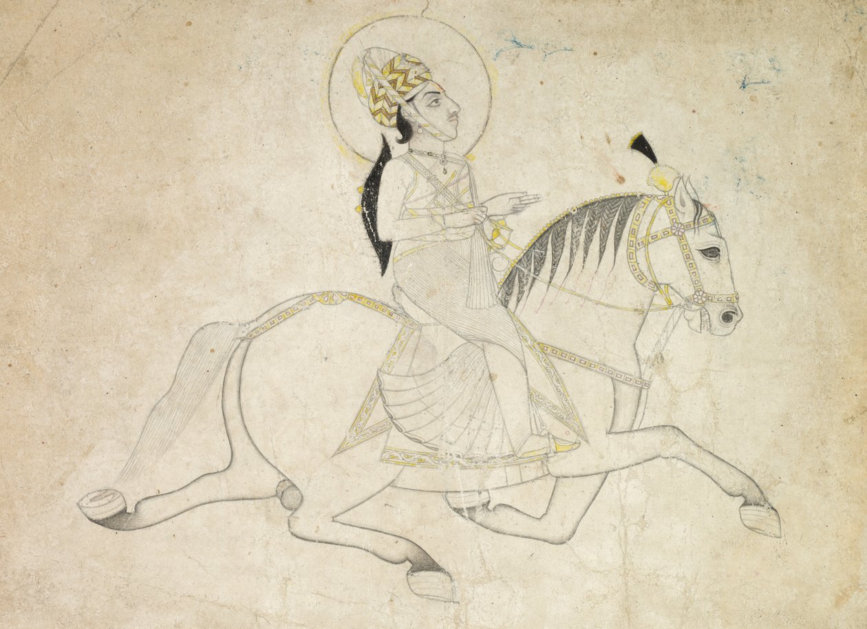 Jai Singh III de Jaipur r. 1818-1835 Riding, c. 1820 de Unbekannt