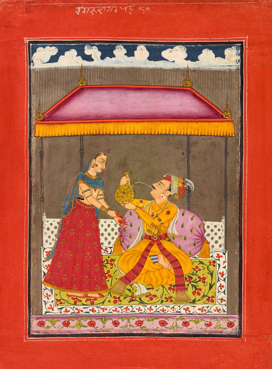 Jalandhara Ragaputra, de uma série Ragamala, ca. 1740-1750. de Unbekannt