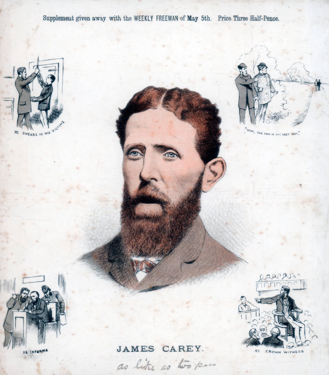 James Carey, republicano irlandês e informante, 1883 de Unbekannt
