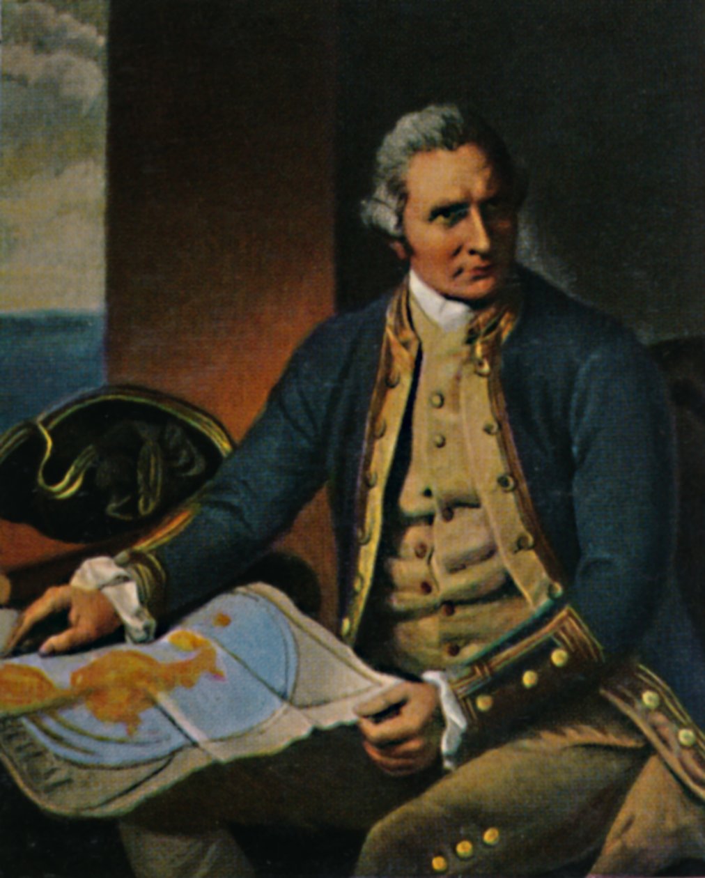 James Cook 1728-1779. - gravura após a pintura de Dance, 1934. de Unbekannt