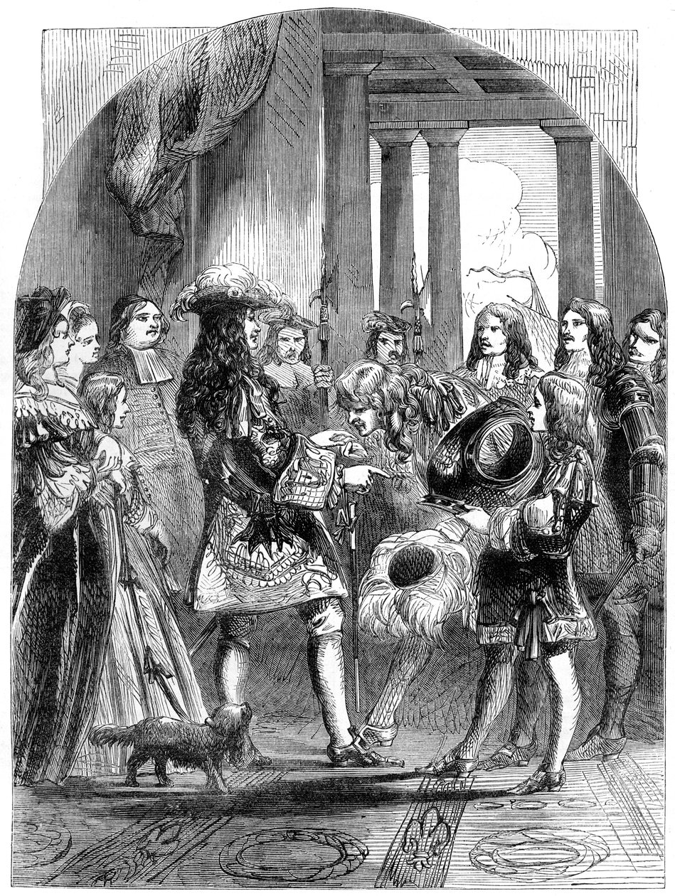 Tiago II se despede de Luís XIV, década de 1680, século XIX de Unbekannt